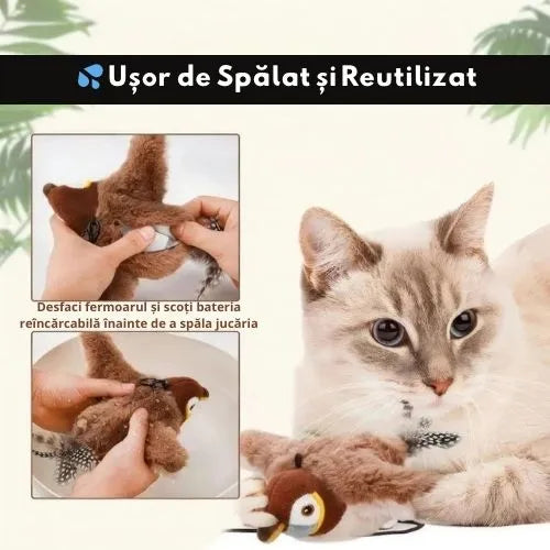 🐦 Jucărie cu Sunet și Mișcare – Fluffy™