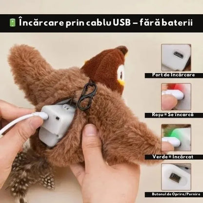 🐦 Jucărie cu Sunet și Mișcare – Fluffy™