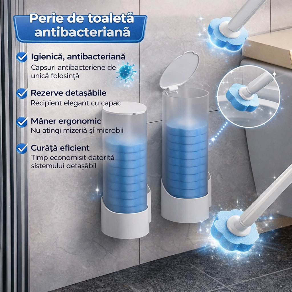 Perie WC cu Rezerve Solubile – Igienix™