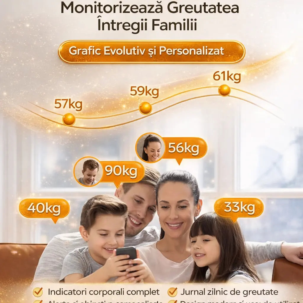 Cântar cu Aplicație de Analiză Corporală - SmartFit™