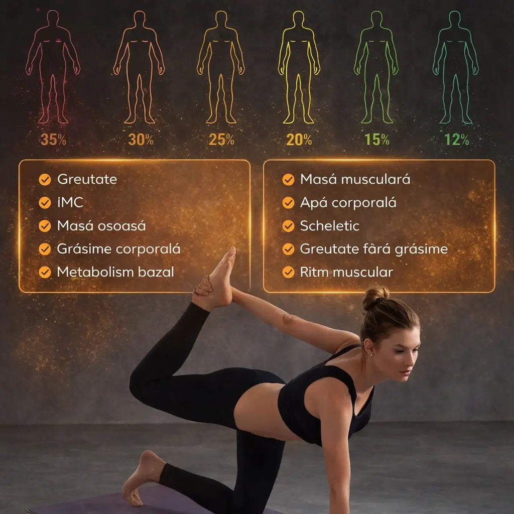 Cântar cu Aplicație de Analiză Corporală - SmartFit™