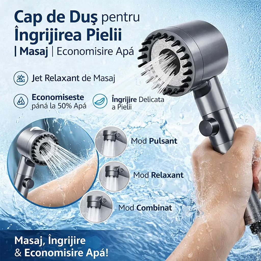 Cap de Duș pentru Îngrijirea Pielii | Masaj | Economisire Apă
