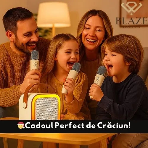 🎤 SingFun™ – Boxă Wireless + 2 Microfoane pentru Karaoke