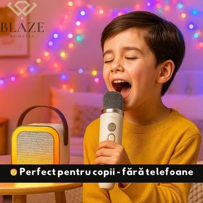 🎤 SingFun™ – Boxă Wireless + 2 Microfoane pentru Karaoke
