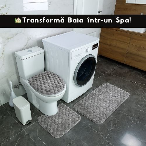 Set de 3 Covorașe Pufoase & Anti-Alunecare - Conforta™