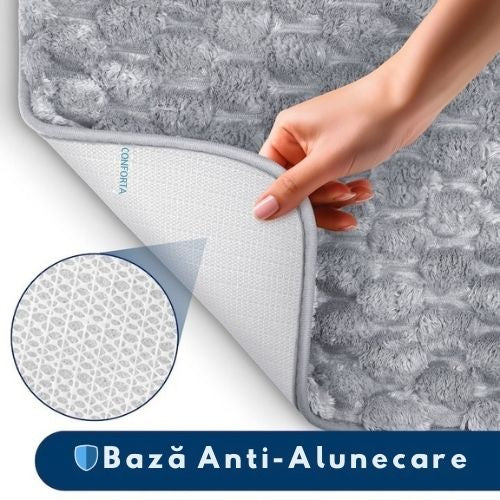 Set de 3 Covorașe Pufoase & Anti-Alunecare - Conforta™