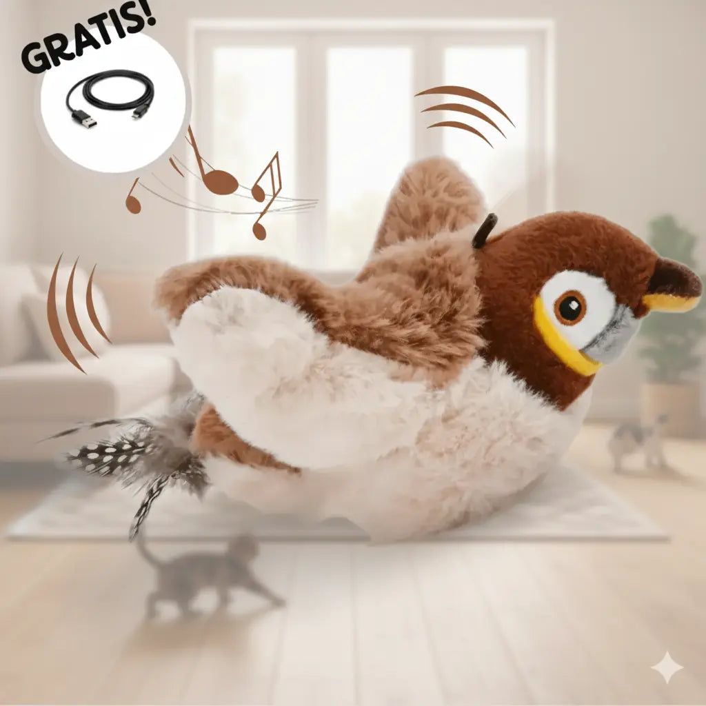 🐦 Jucărie cu Sunet și Mișcare – Fluffy™