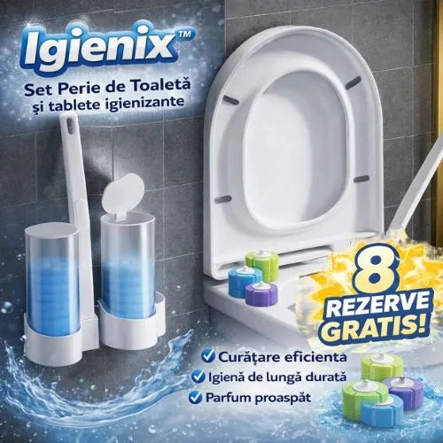 Perie WC cu Rezerve Solubile – Igienix™